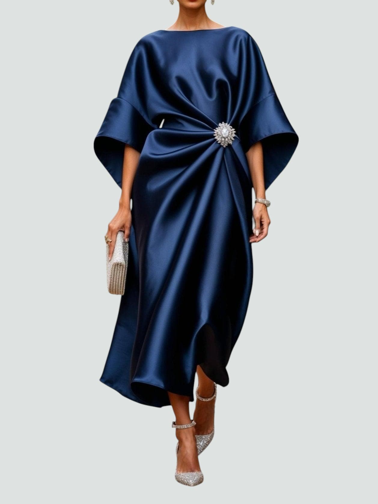Lona | Elegant Long Satin Dress