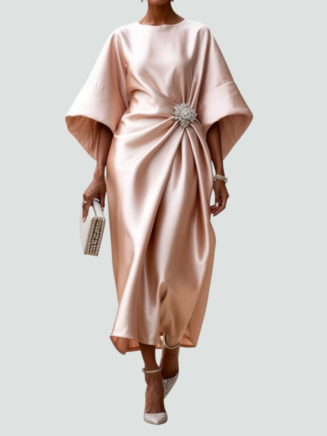 Lona | Elegant Long Satin Dress