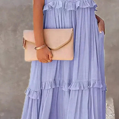 Robyn - Halter Ruffle Maxi Dress