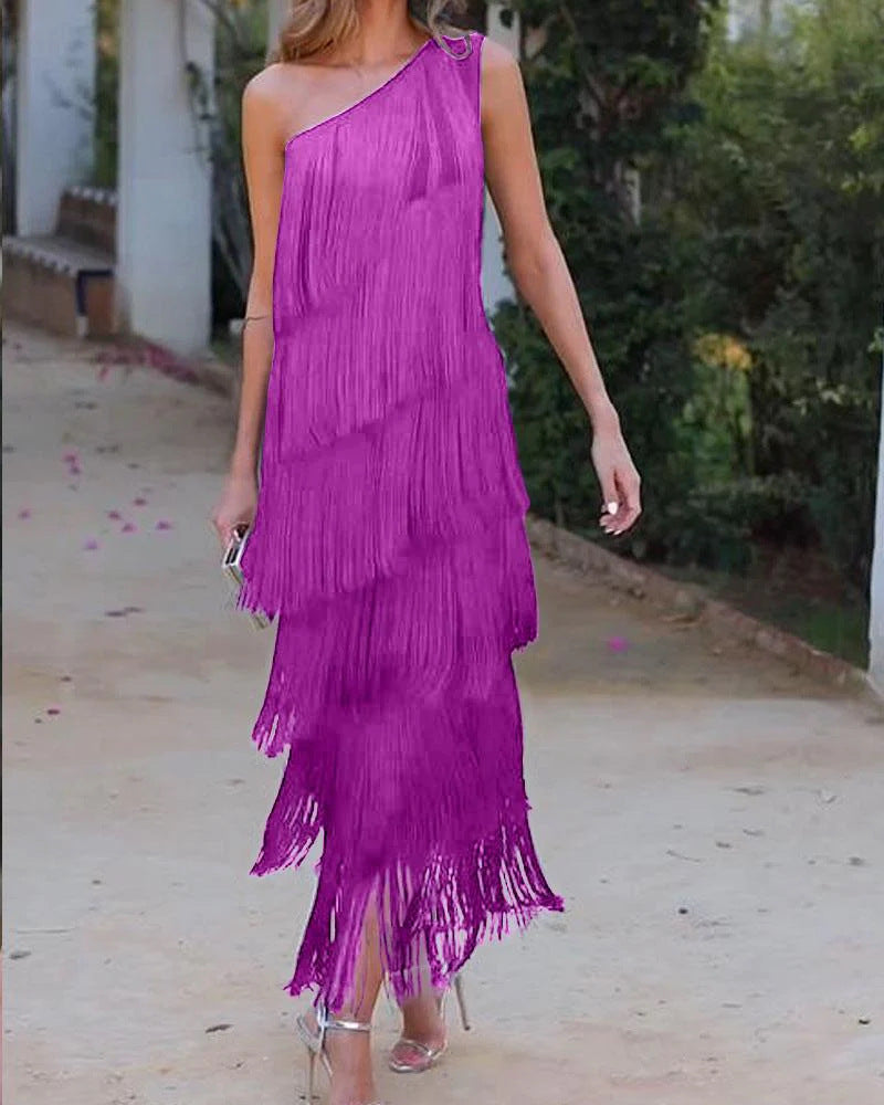 LAURA | FRINGE LONG DRESS