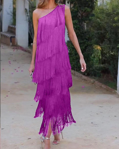LAURA | FRINGE LONG DRESS