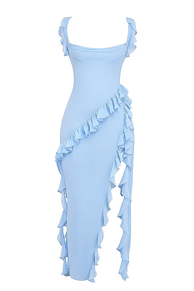 DALILA | LONG DRESS WITH RUFFLES