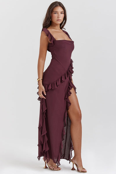 DALILA | LONG DRESS WITH RUFFLES