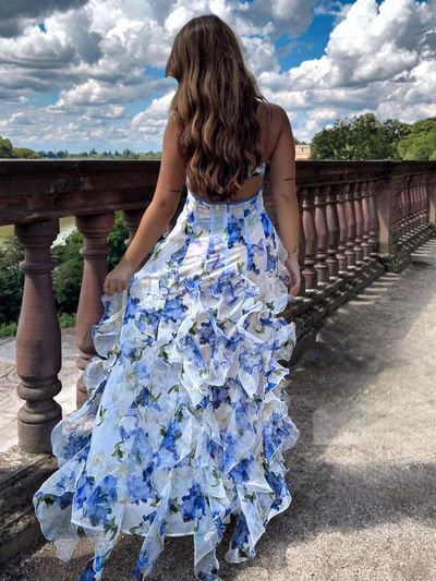 Indigo - Ruffled Floral Dress