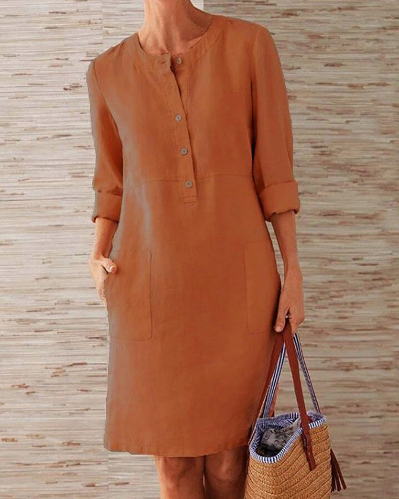 Daphne |  Elegant Plain Dress