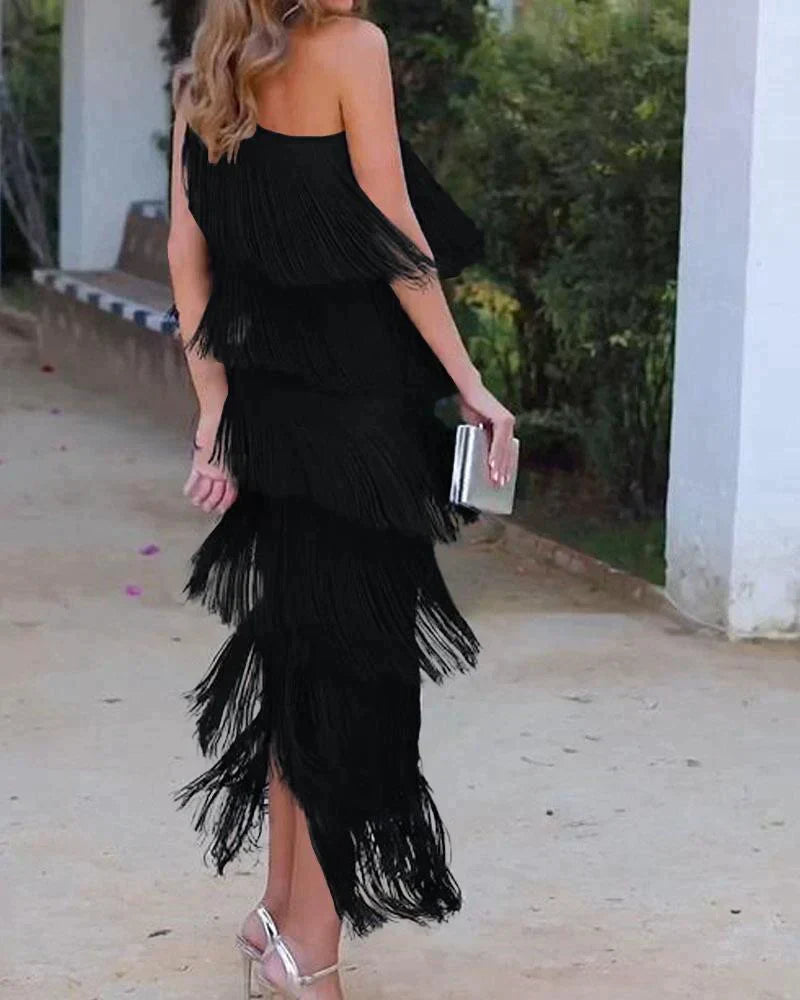 LAURA | FRINGE LONG DRESS