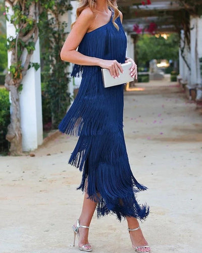 LAURA | FRINGE LONG DRESS