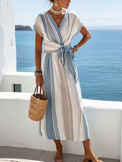 Isla™ | Striped wrap dress