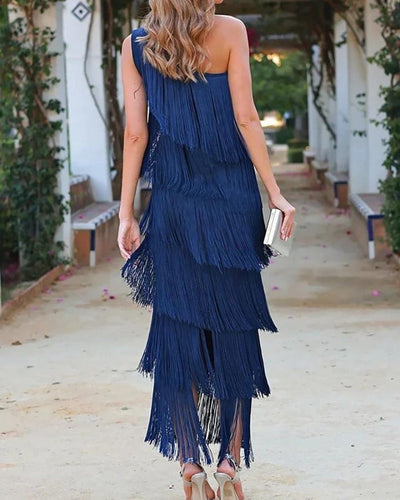 LAURA | FRINGE LONG DRESS