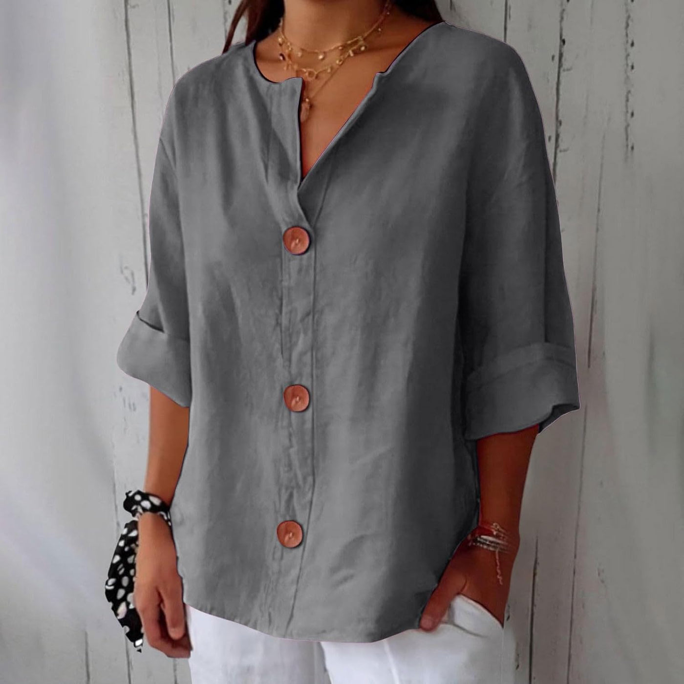 Nora | Naturally Flattering V-Neck Shirt