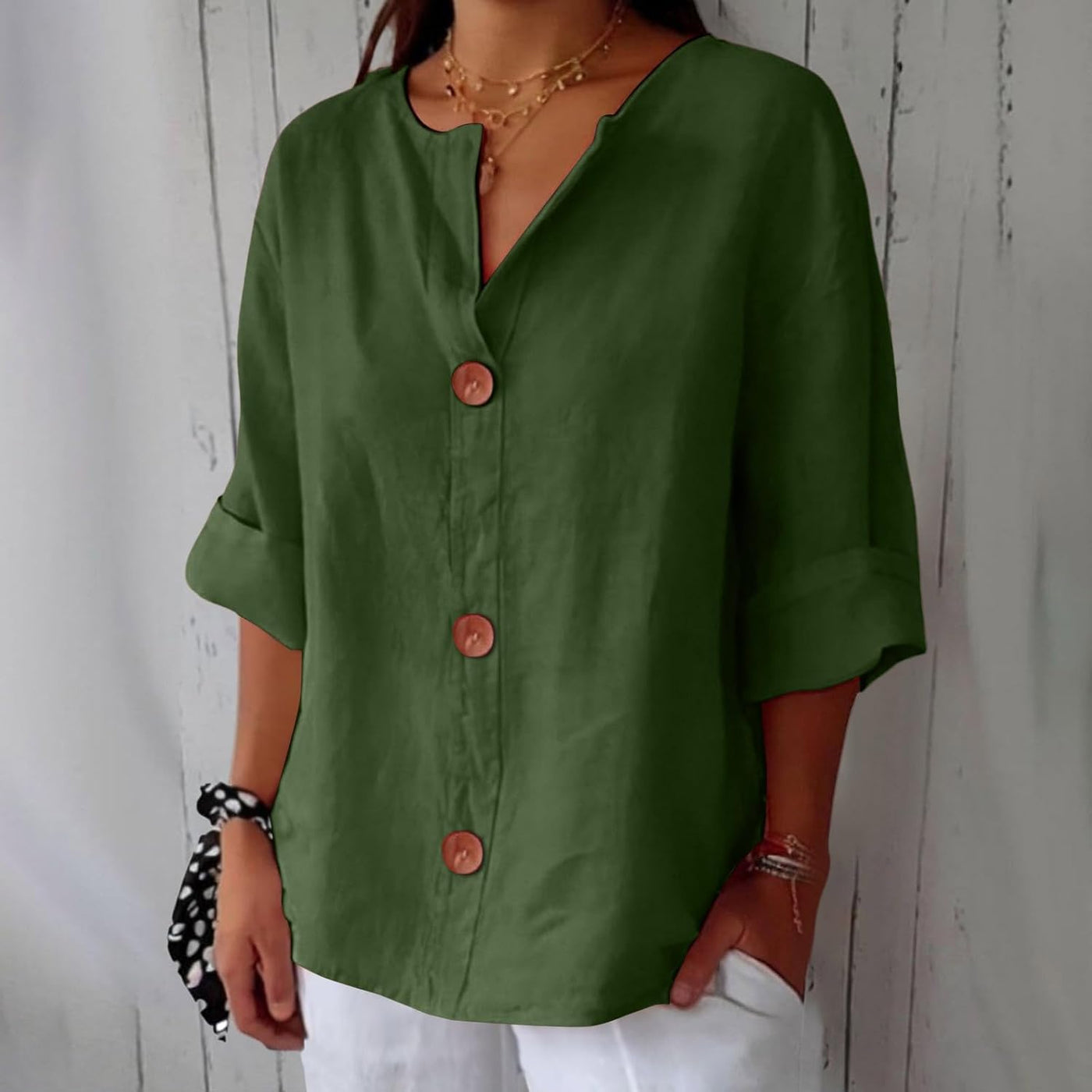 Nora | Naturally Flattering V-Neck Shirt
