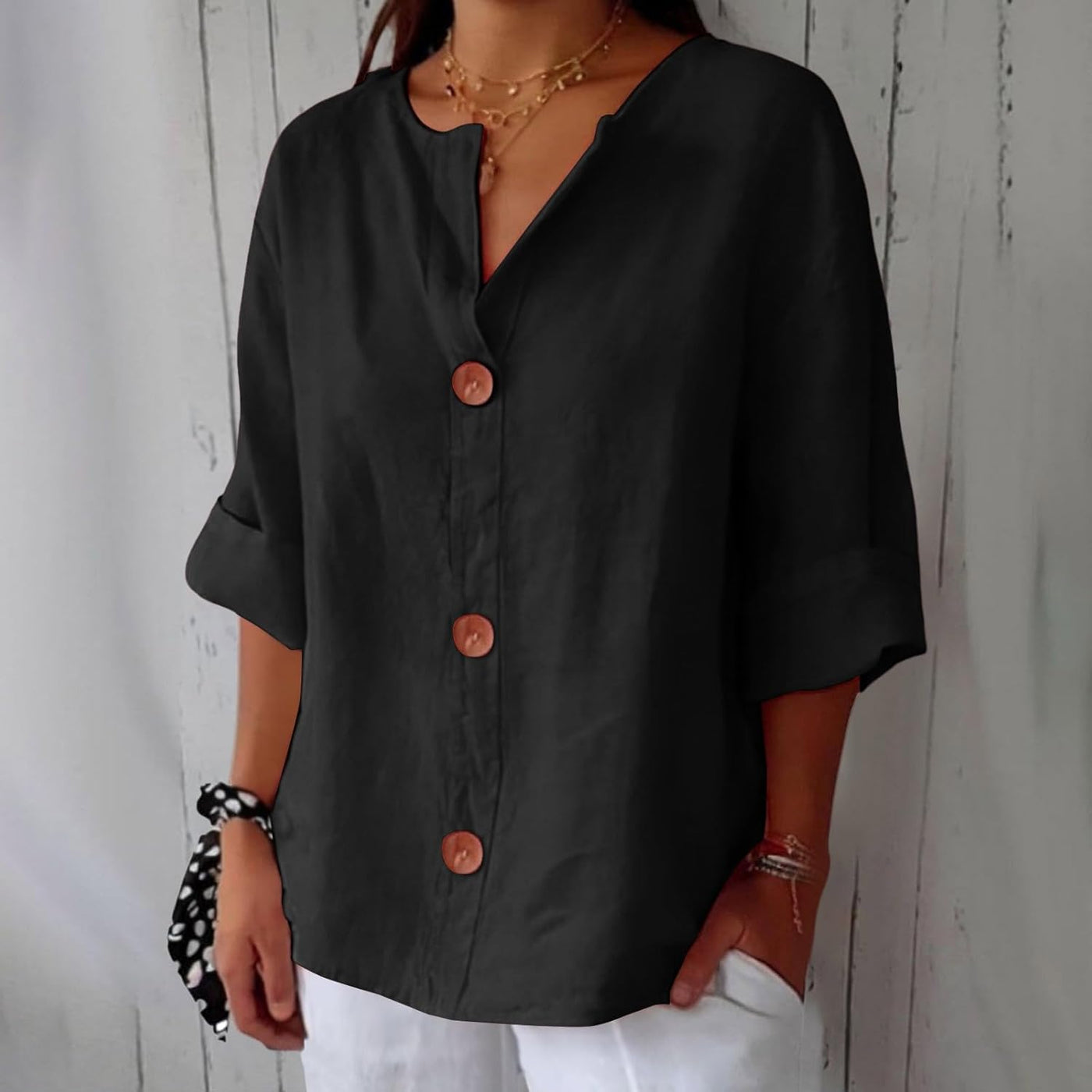 Nora | Naturally Flattering V-Neck Shirt
