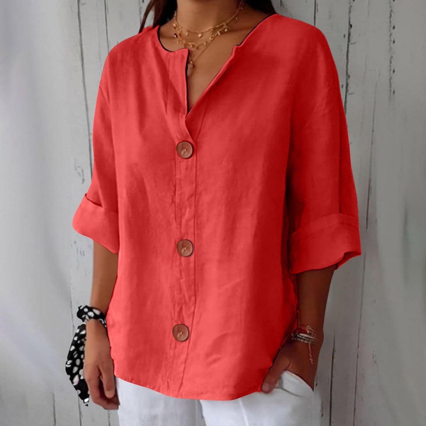 Nora | Naturally Flattering V-Neck Shirt
