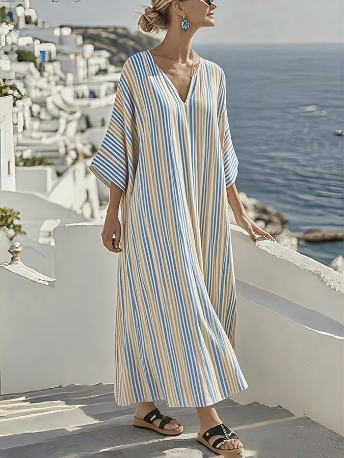 Anaïs™| Striped maxi kaftan