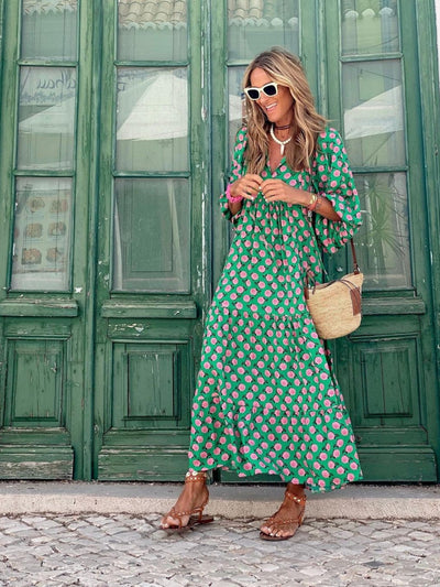 Luna Bohemian-Style Maxi Dress