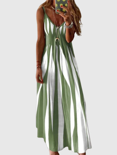Ariella - Chic Sleeveless Striped Maxi Dress