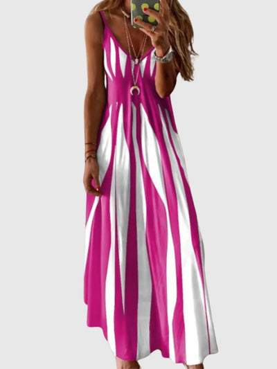 Ariella - Chic Sleeveless Striped Maxi Dress