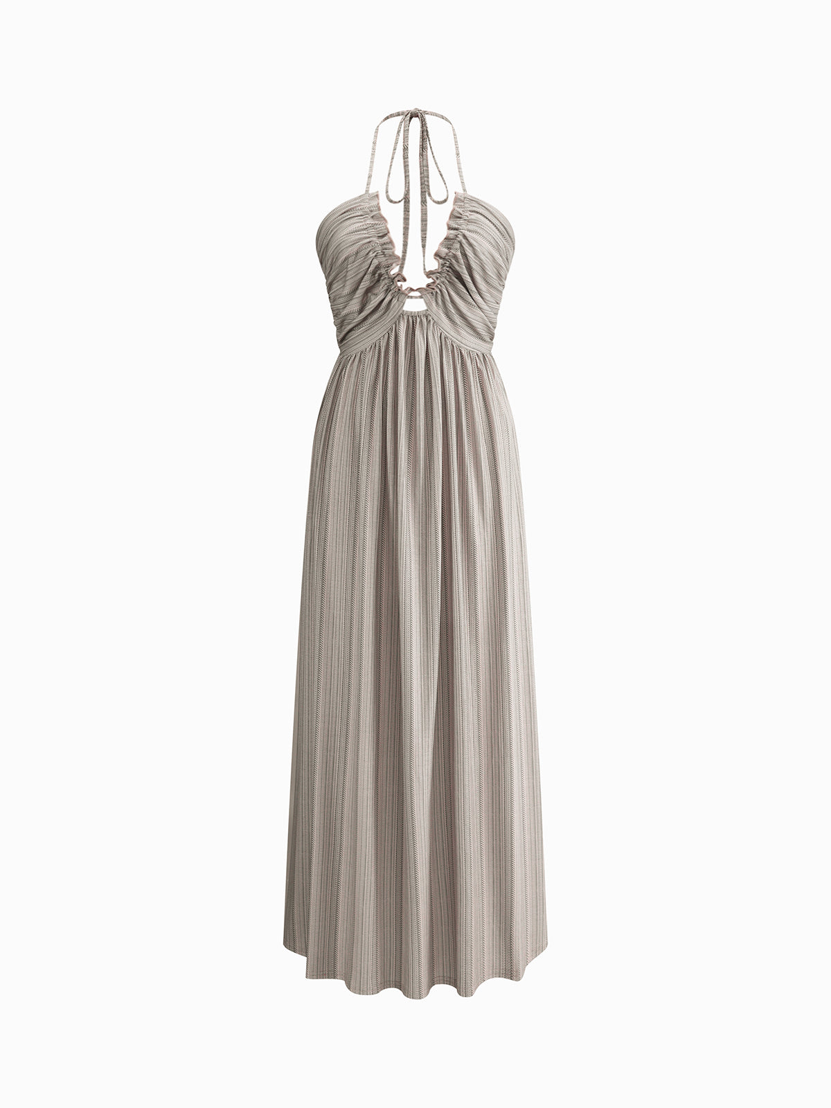 Aurelia Backless Halter Maxi Dress