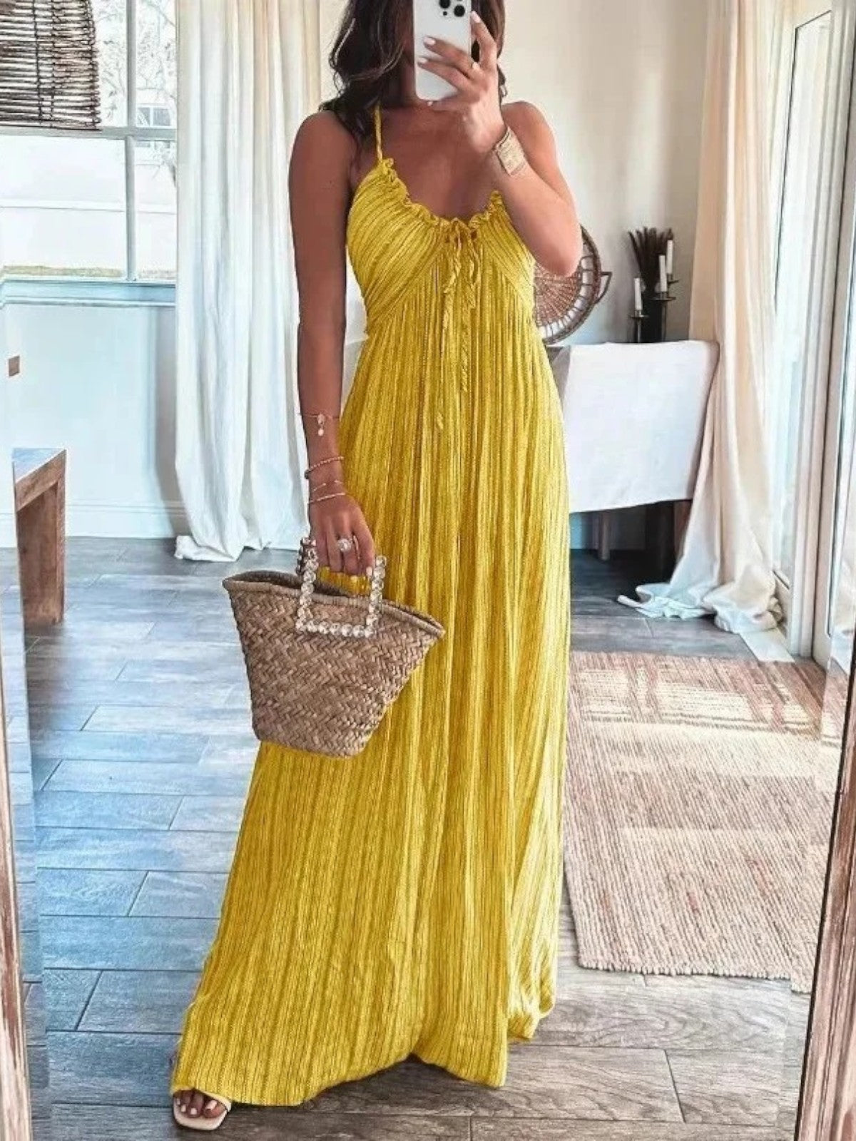Aurelia Backless Halter Maxi Dress