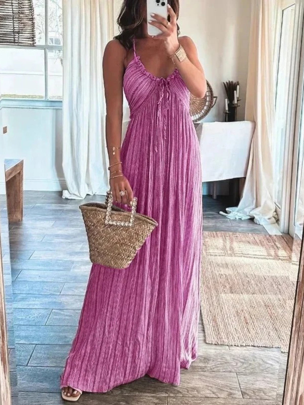 Aurelia Backless Halter Maxi Dress
