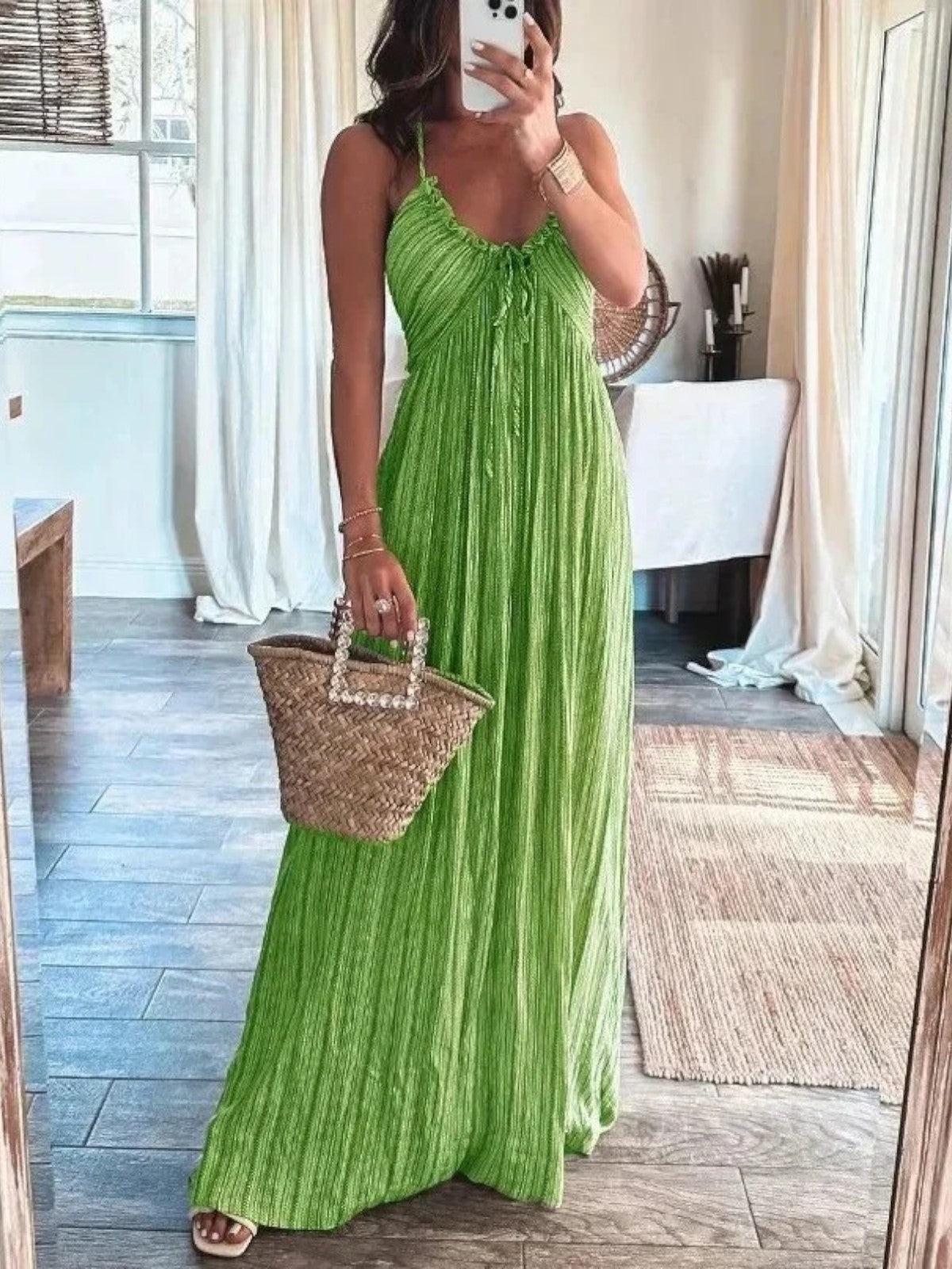 Aurelia Backless Halter Maxi Dress
