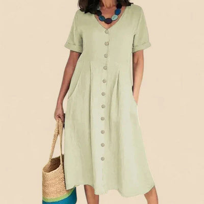 Nicolette - Classic Button Dress