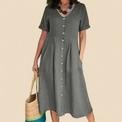 Nicolette - Classic Button Dress