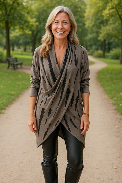 Anoria| Comfort Drape Dress – Tummy-Friendly & Arm Coverage