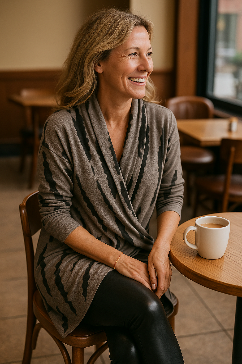 Anoria| Comfort Drape Dress – Tummy-Friendly & Arm Coverage