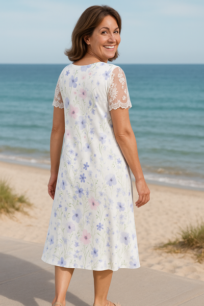 Adeline | Elegant Midi Dress – Flattering Fit with Arm & Tummy Coverage