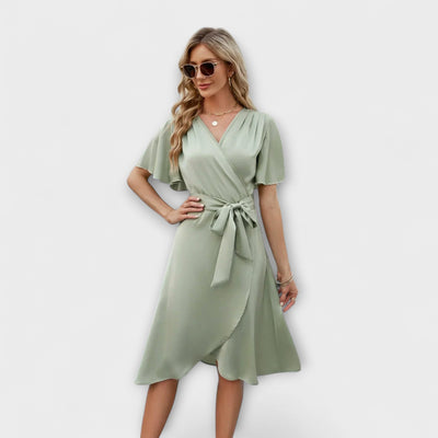 Delphine - Summer Dress with V-Neck for Women