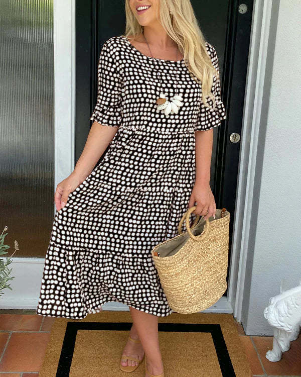 Olivia – Relaxed Tiered Midi Dress