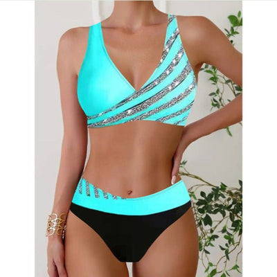 Zoë - Printed Halter Top Swimwear
