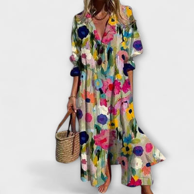 Lila - Flattering Tummy Cover Maxi Dress