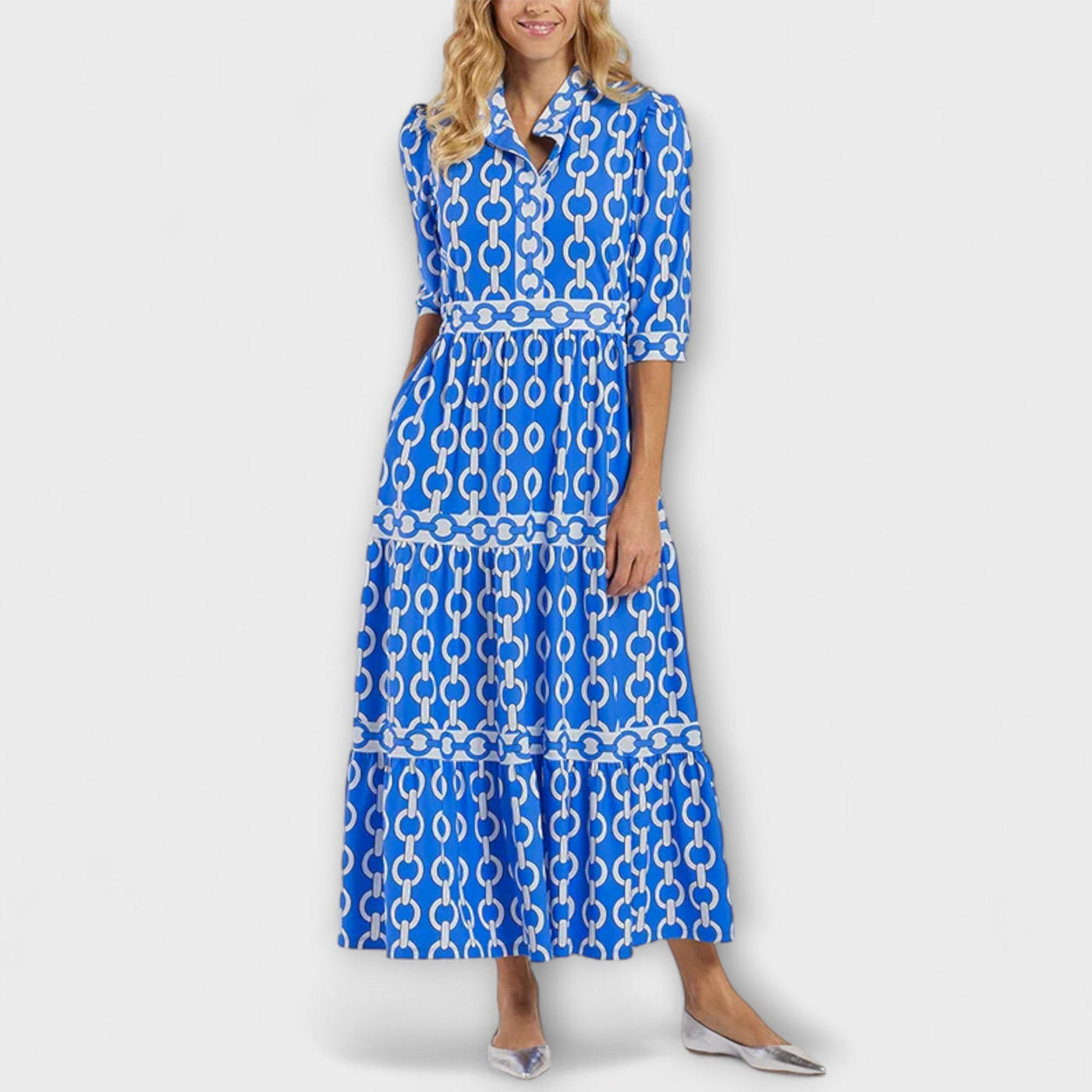 Juliette - Midi Dress with Chain Pattern