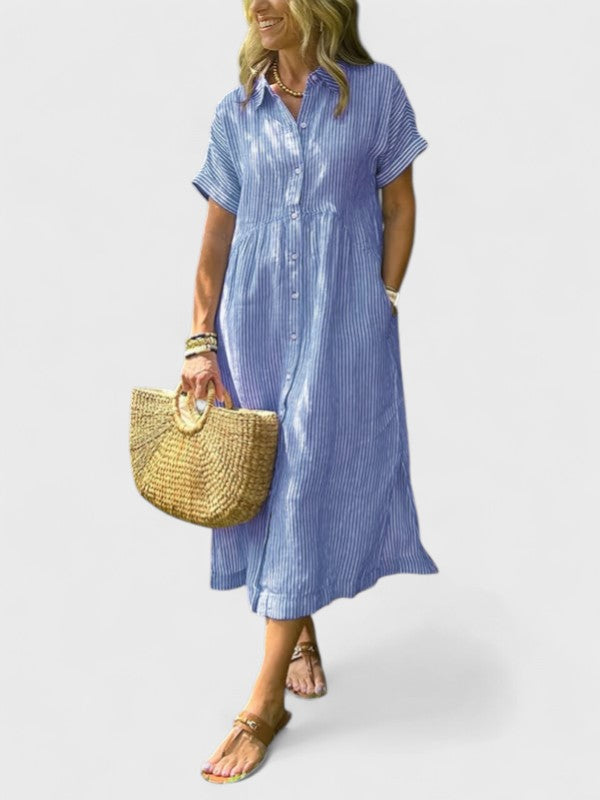 Arabella | Striped Shirt Dress