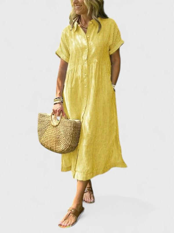 Arabella | Striped Shirt Dress