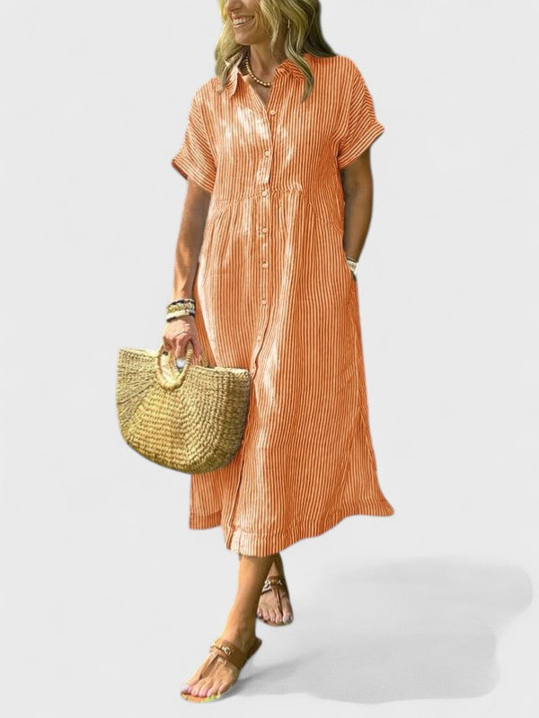 Arabella | Striped Shirt Dress