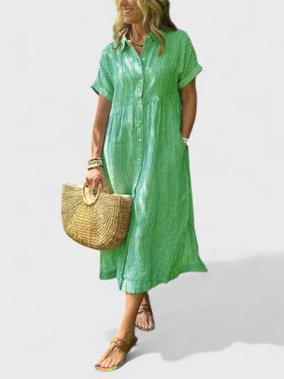 Arabella | Striped Shirt Dress