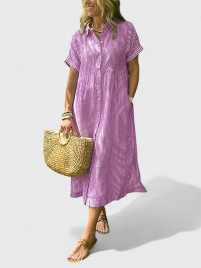 Arabella | Striped Shirt Dress