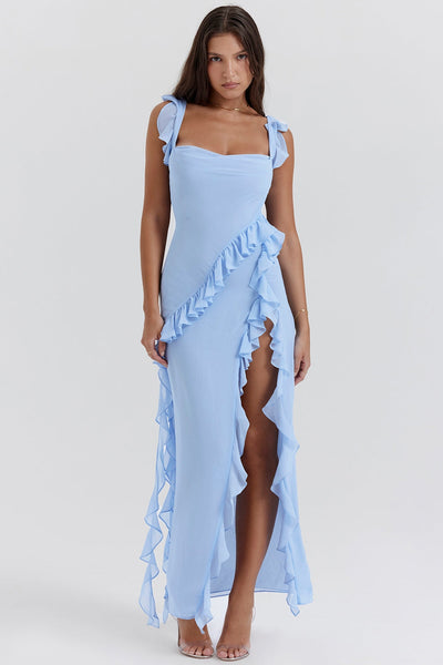 DALILA | LONG DRESS WITH RUFFLES