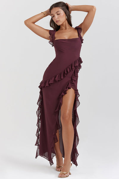 DALILA | LONG DRESS WITH RUFFLES