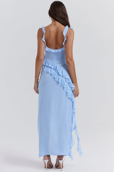 DALILA | LONG DRESS WITH RUFFLES