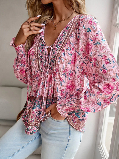 Mathilda - Summer Floral Top  Pink
