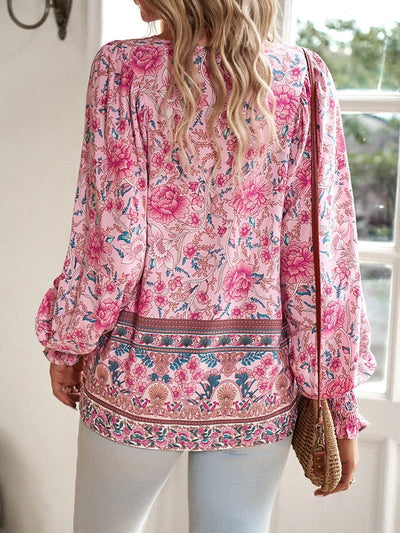 Mathilda - Summer Floral Top  Pink