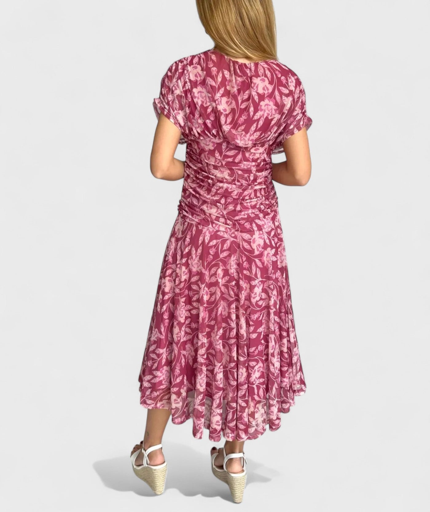 Christi | Off-Shoulder V-Neck Printed Dress