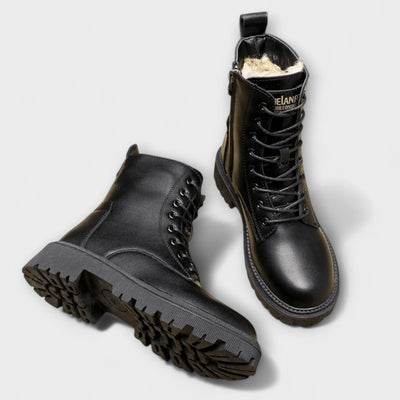 Polished Black Leather Boots