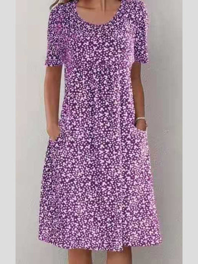 Amara | Stylish Floral Print Midi Dress