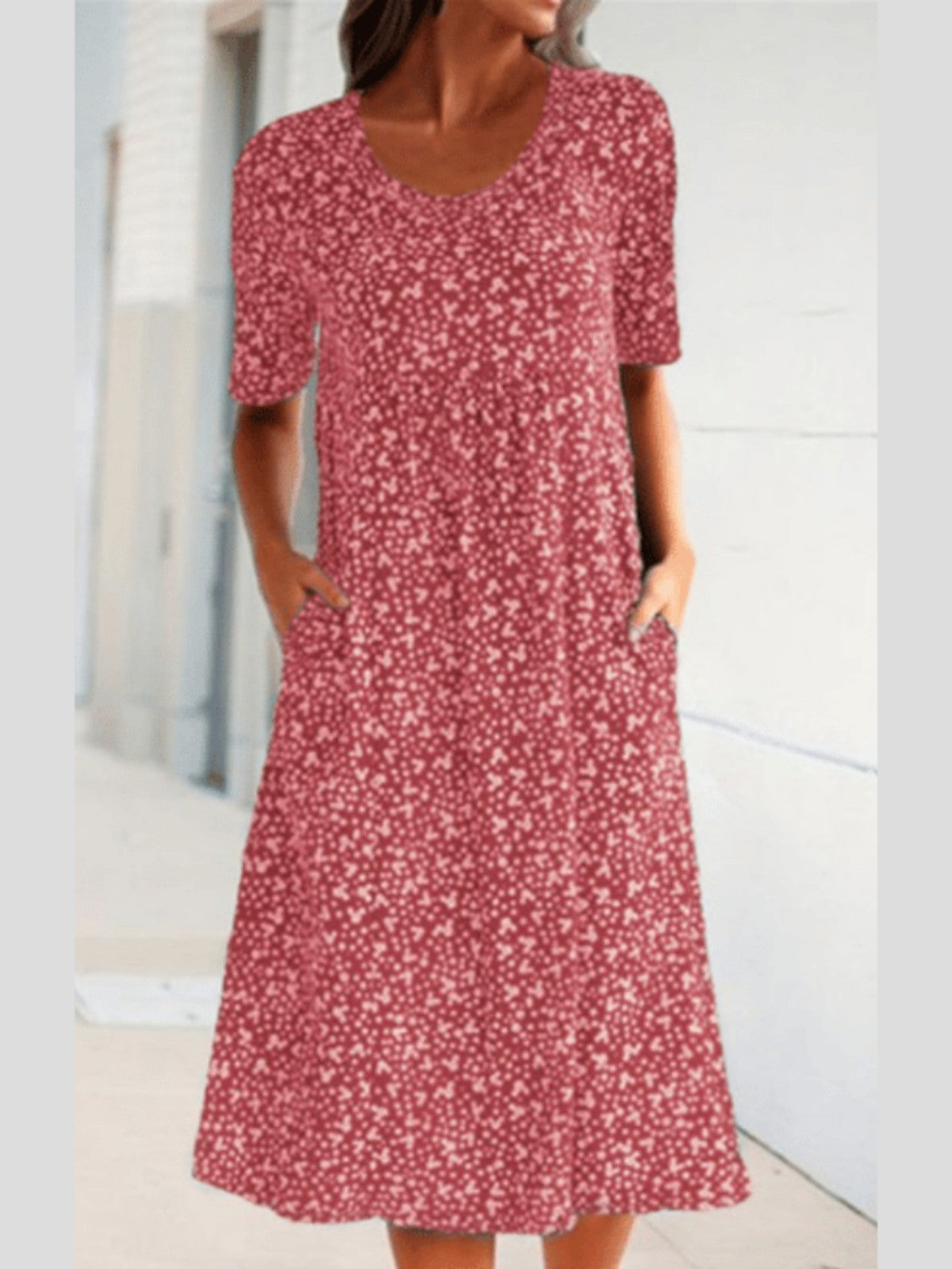 Amara | Stylish Floral Print Midi Dress