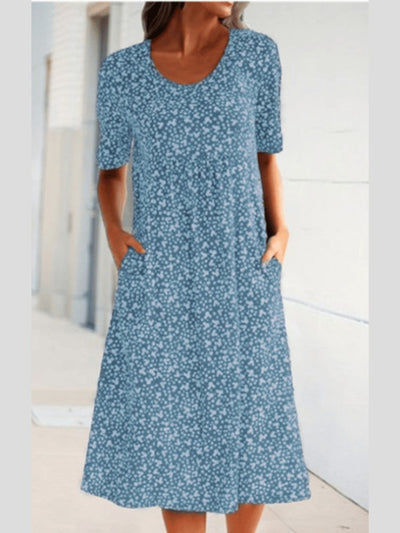 Amara | Stylish Floral Print Midi Dress